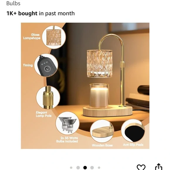 Modern Gold Candle Lamp - Picture 5 of 5